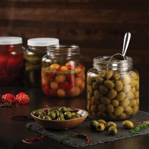 Paksh Novelty 64 oz Mason Jar, Half Gallon Jar, Wide Mouth, Clear