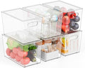 Yieach 6 Pack Large Clear Storage Bins with Lids
