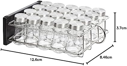 Amazon Basics 20 Jars Spice Rack Organizer, Space-Saving Kitchen