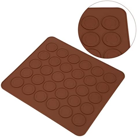Macarons Silicone Mat Baking Mold, 2Pcs 30 Holes Non Stick Food Safe