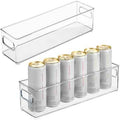 iDesign Stackable Fridge Bin with Handles, Set of 2, Clear