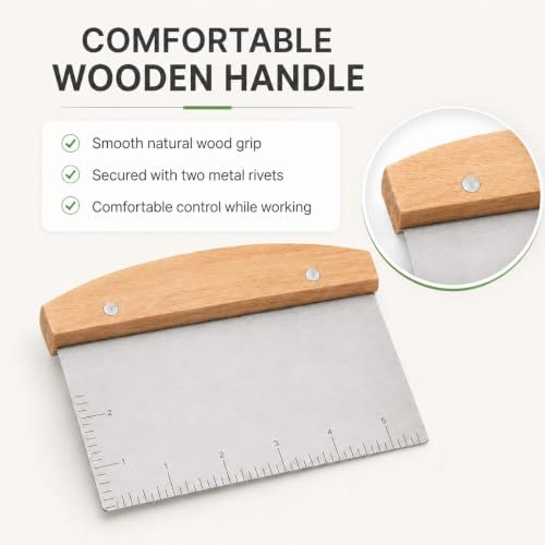 Heavy-Duty Stainless Steel Bench Scraper & Dough Cutter – Multipurpose
