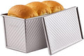 CHEFMADE Pullman Loaf Pan with Lid, 1Lb Dough Capacity Non-Stick