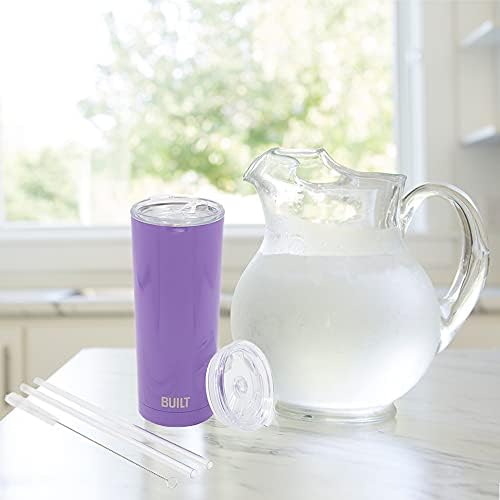 BUILT Double Walled Stainless Steel Tumbler Set with Replacement Lid