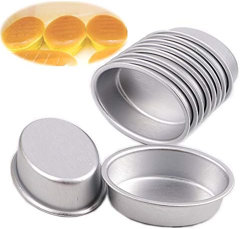10pcs Mini Size Oval Egg Shape Aluminum Alloy Baking Molds for