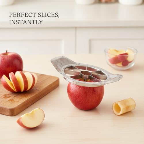 Stainless Steel Apple Slicer and Corer, Fruit Wedge Cutter for Uniform