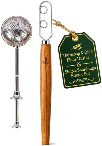 2Pcs The Simple Stirrer Sourdough Starter Whisk & Scoop & Dust Flour