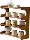 4-Tier Wooden Mug Display Holder, Mug Holder for Countertop Coffee Cup