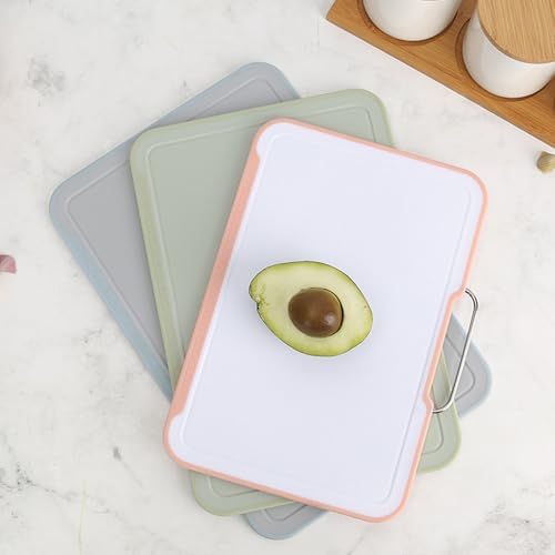 3-Piece Colorful Cutting Board Set with Stand | Color-Coded | Non-Slip | Dishwasher Safe | Durable Large Food Chopping Boards