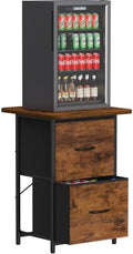 Snughome Mini Fridge Stand with Storage, Mini Fridge Cabinet Small