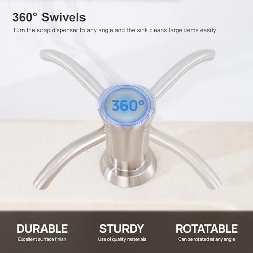 GAGALIFE Built-in Counter Soap Dispenser, Brushed Nickel