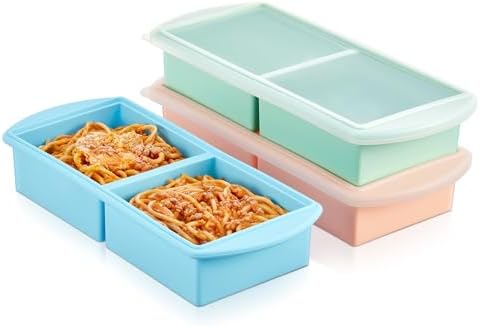 Silicone Freezer Tray with Lid for Soup Ice Cubes, 2Cup Large Ice Cube