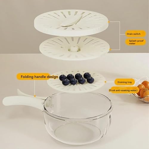 2 In 1 Drainer, Drain Basket Storage Box, Drain Fruit Strainer, 2 In 1