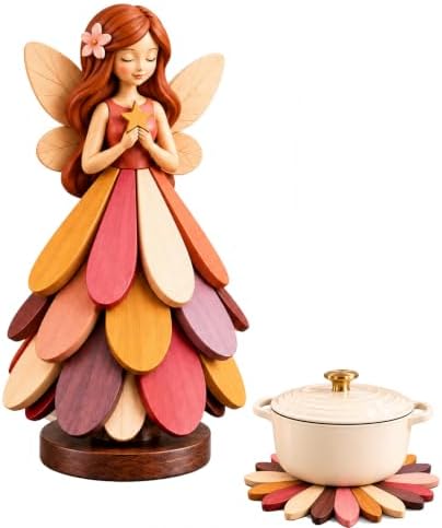 Fairy Bloom Trivet – Folding Fairy Décor & Heat-Resistant Table