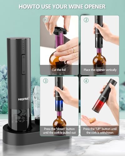 Electric Wine Opener Gift Set - Premium Wine Accessories with Wine