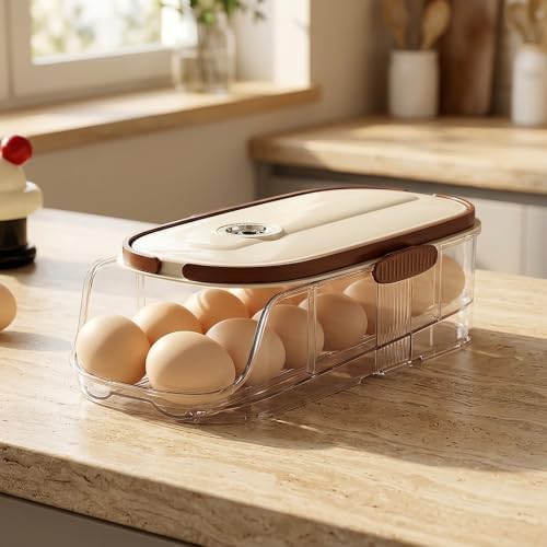 Kitchen Egg Container Egg Holder Organizer Dispenser With Transparent