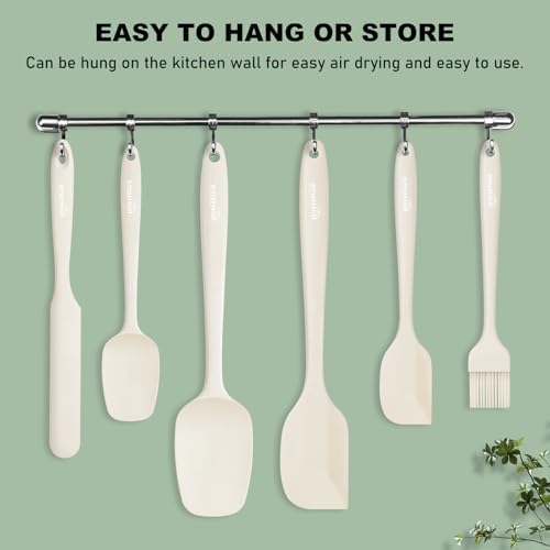 NileHome 6 Pieces Silicone Spatula Set with Silicone