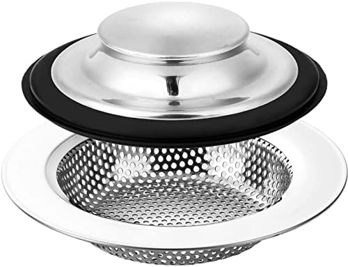 Kitchen Sink Strainer and Sink Stopper, Stainless Steel Garbage