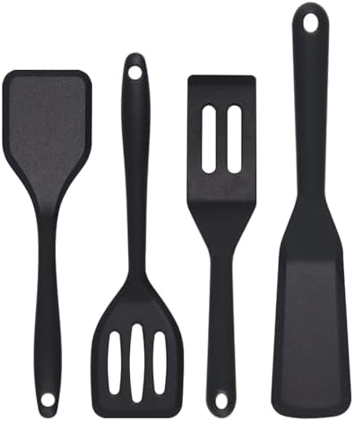 Silicone Mini Spatula 4PCS, Small Silicone Turners for Kitchen Use