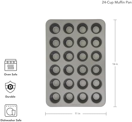 KitchenAid 24-Cup Nonstick Aluminized Steel Mini Muffin Pan, Contour