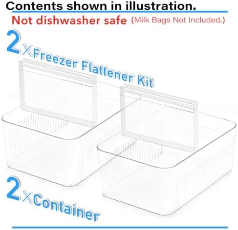 Ugotfeels 2 Pack Breastmilk Storage Bags with Freezer Flattener