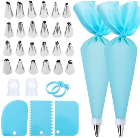 Cake Decorating Kit with Piping Bags and Tips Set