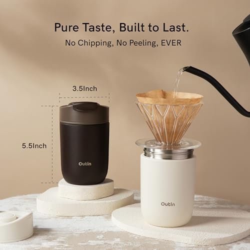 OutIn Travel Tumbler, Leakproof Insulated Coffee Tumbler, 12oz