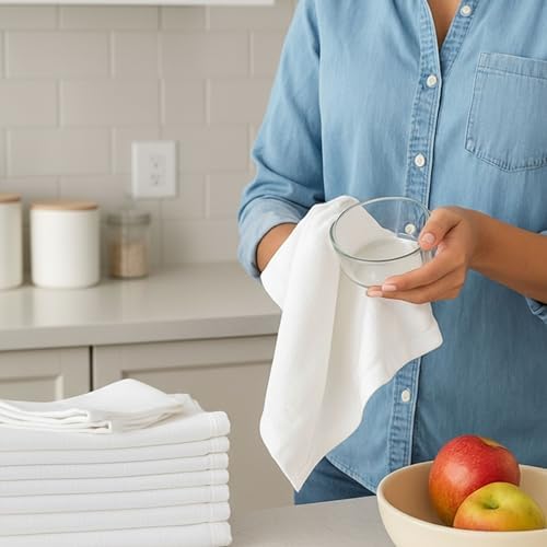 LITO LINEN AND TOWEL Flour Sack Tea Towels for Kitchen, 100% Cotton