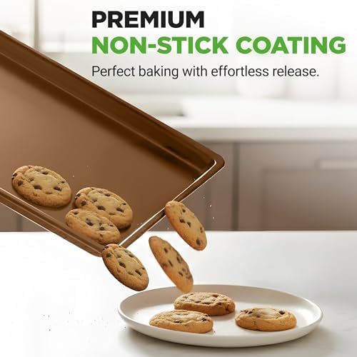 NutriChef Nonstick Extra Large Baking Sheets – 22 x 16 Inch Mega