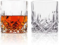 LEMONSODA Crystal Cut Old Fashioned Glass Sets - 10oz/12oz Ultra-Clear