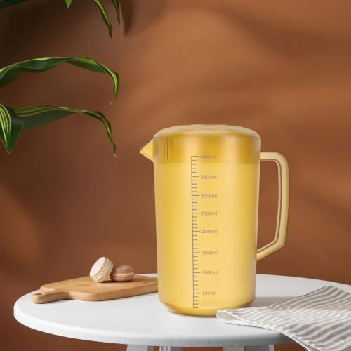 Acrylic Beverage Pitcher 3500ml with Lid and Scale Design