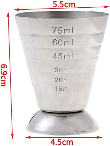2 Pack Measure Cup,Stainless Steel Bar Cocktail Jigger Shaker