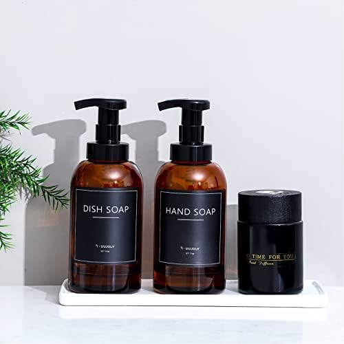 Foaming Hand Soap Dispenser Glass Jar Foam Dish Soap Dispenser for