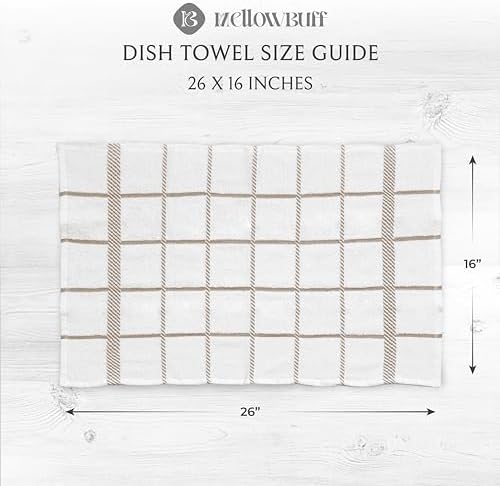 100% Cotton Terry Dish Towels, 4 pack16 x26 Inches, Super Soft and