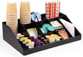 SZQINJI Coffee Condiment Organizer Holder 10-Compartment Black
