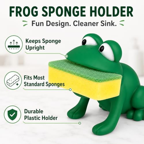 Dependable Industries inc. Essentials Frog Sponge Holder, Green