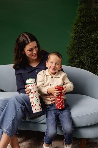 Simple Modern Christmas Water Bottle with Straw & Handle | 24oz | Bows