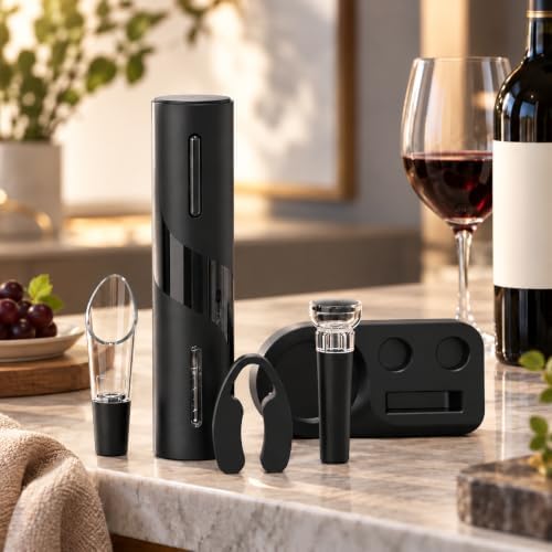 Rechargeable Electric Wine Bottle Opener, 5-in-1 Automatic Wine Opener