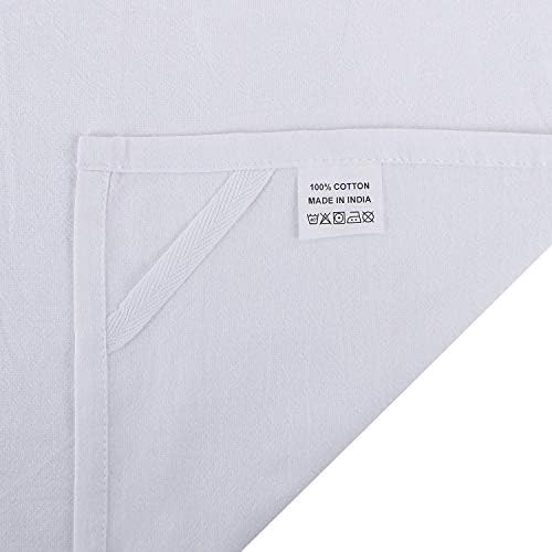 DG Collections 100% Cotton Flour Sack Towels – 12 Pack, 27x27 Inches