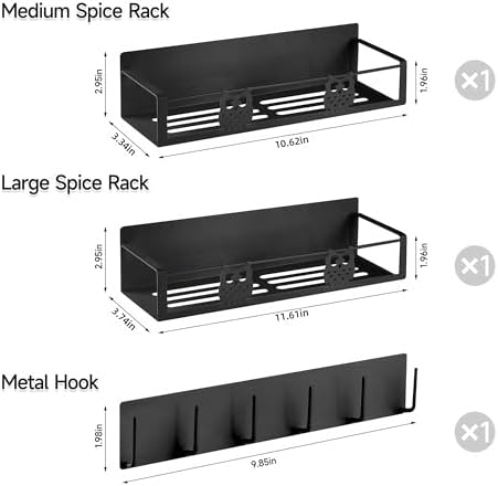 Magnetic Spice Rack for Refrigerator, Kitchen Organizer