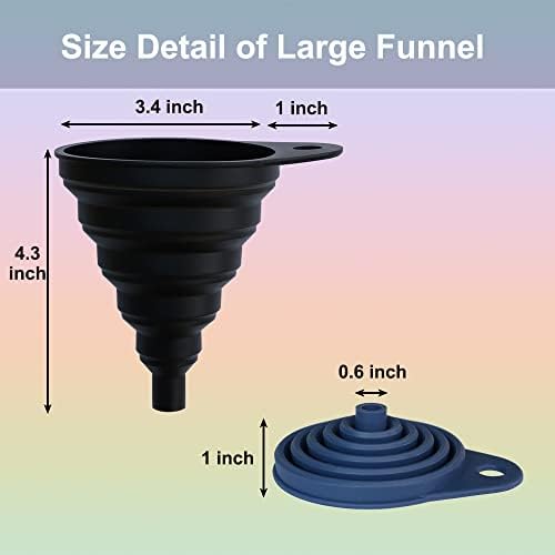 KongNai Silicone Kitchen Funnel Set of 4