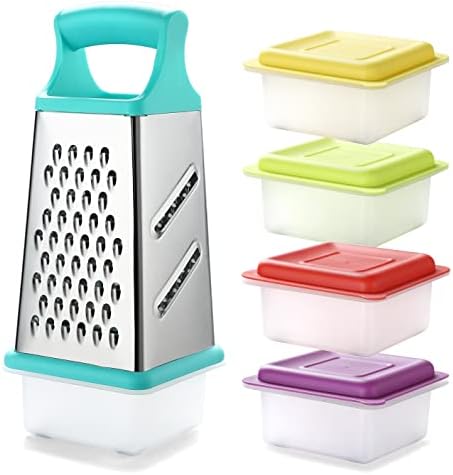 Marco Almond® KYA57B Box Grater,Stainless Steel Grater with 4