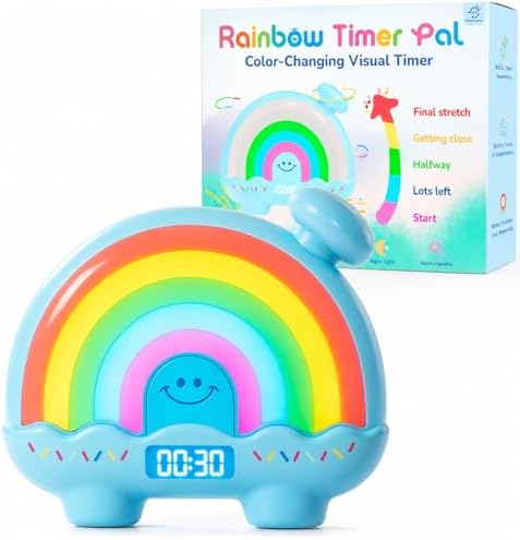 Timer Pal, Rainbow Visual Timer, 0-99 Minutes Light Timer