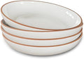 Mora Ceramic Large Pasta Bowls 30oz, Set of 4 - Serving, Salad