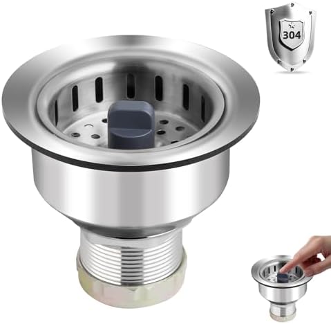 Kitchen Sink Drain Strainer Compatible with Moen, 3-1/2 Inch
