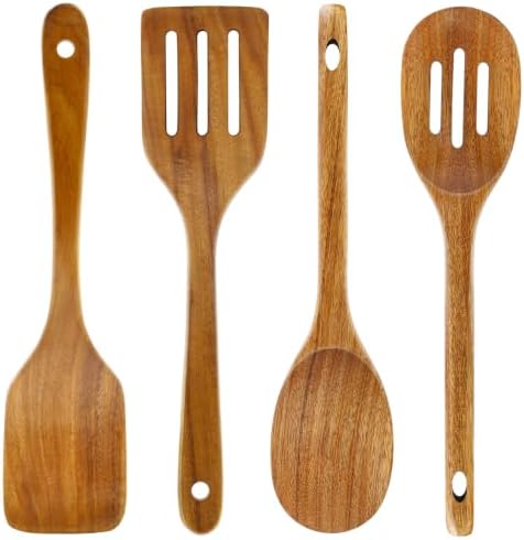 Acacia Wood Cooking Utensil Set with Spatula