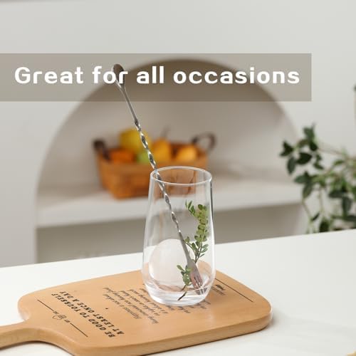 Wlasss Drinking Glasses Set of 6, 16.4 oz Crystal Water Glasses,Tall