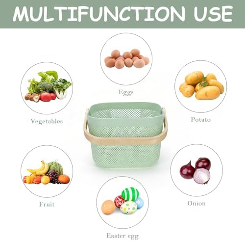 Potato and Onion Storage Bin Set, Produce Basket with Onion Slicer &
