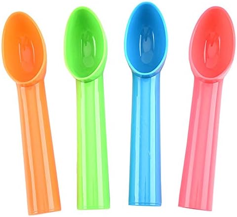 4 Pcs Plastic Ice Cream Scoop Assorted Color Ice Cream Scooper for