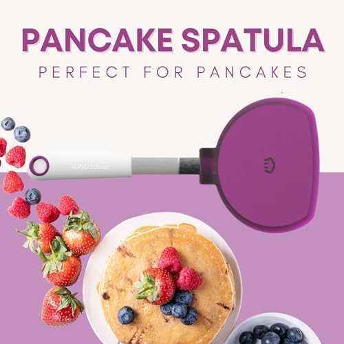 Wide Pancake Spatula Flipper, Silicone Turner for Griddle & Nonstick